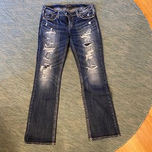 Silver Tuesday low slim boot cut women’s jeans, W31/L33